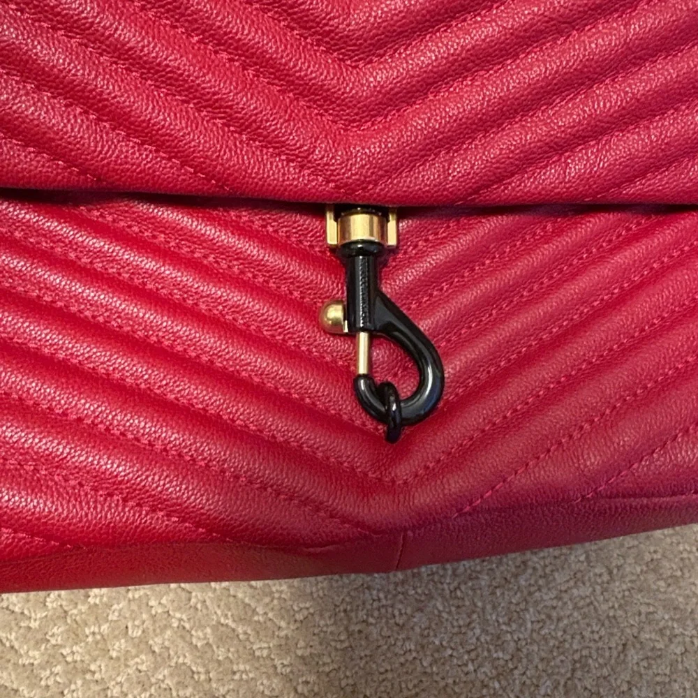Rebecca Minkoff Red Quilted Satchel with Black Hardware - Picture 8 of 14
